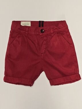 Gucci Kids Red Cotton Shorts